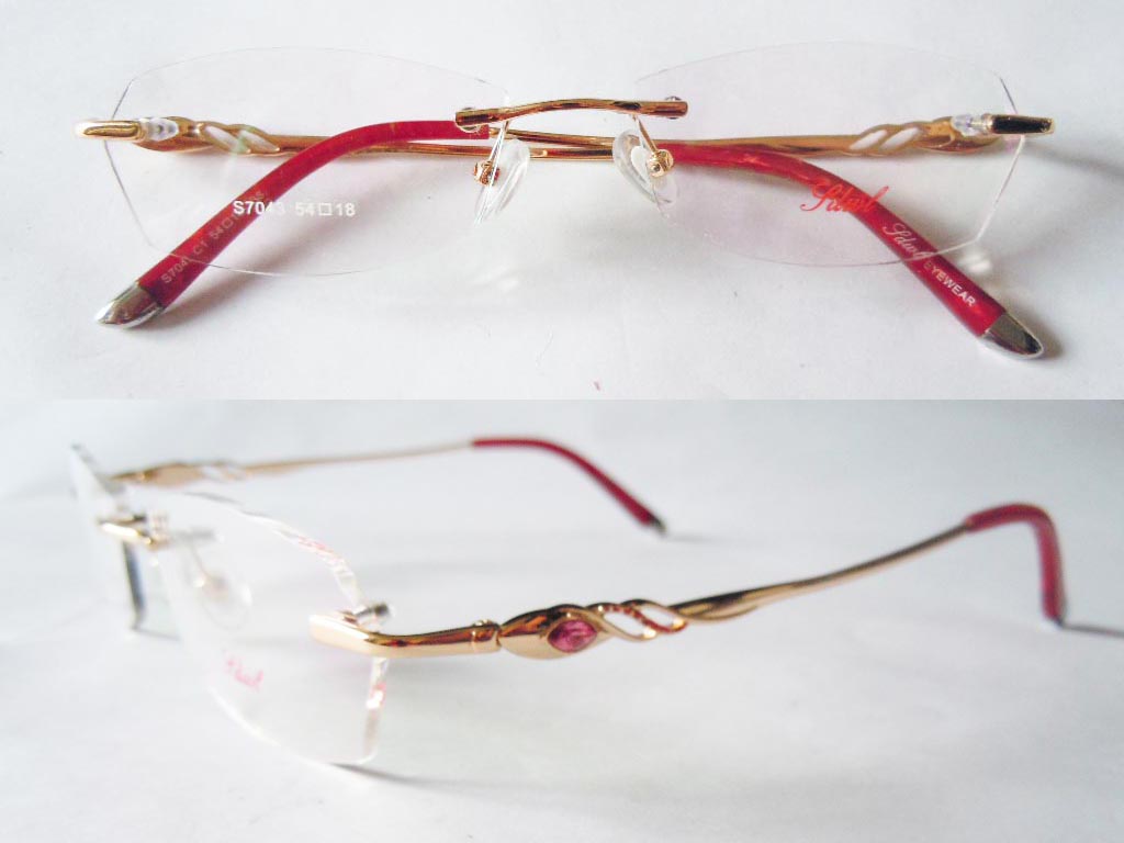 RL028  Rimless 3-Piece Eyeglasses