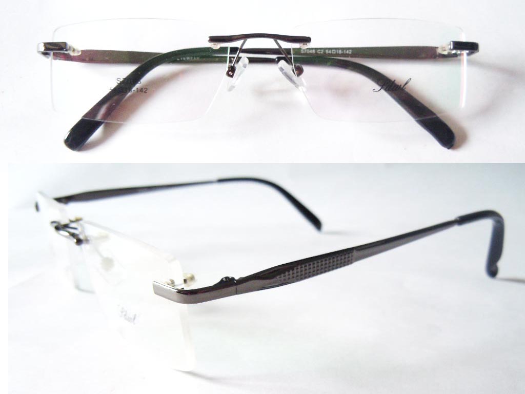 RL033  Rimless 3-Piece Eyeglasses